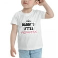 thumbnail image 3 of Daddy's Little Princess Funny Toddler T-Shirts for Boys Girls (White, 4T), 3 of 5