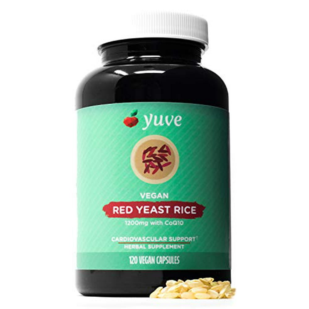 Yuve Red Yeast Rice 1200 mg + CoQ10 Triglycerides Lowering Natural