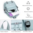 thumbnail image 4 of Mochila escolar para niños, para estudiantes de primaria, para estudiantes de secundaria, para viajes al aire libre, mochila de nailon impermeable, 4 of 5