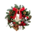 thumbnail image 5 of 18-Inch Christmas Wreath with Golden Balls, Pinecone Accents for Door and Window Holiday Decor Multicolor, 5 of 6
