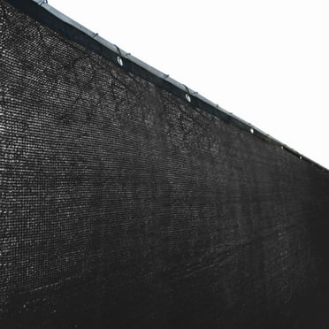 ALEKO 5'x50' Fence Privacy Screen Mesh Black Fabric with Grommets