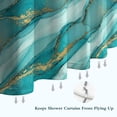 thumbnail image 6 of Teal Gold Marble Pattern Shower Curtain 72"x84" ,Bathroom Decorative Shower Curtains Set with 12 Hooks,Modern Waterproof Washable Shower Curtain, 6 of 6