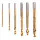 thumbnail image 1 of Paquete de 6 Brocas Helicoidales HSS Recubiertas Titanio, Corte Lateral Dentadas 3-8 Mm, Herramientas CarpinteríA para Agujeros Madera Metal y PláStico, 1 of 10