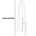 thumbnail image 4 of JM Juego de dos piezas de cadenas de perlas para gafas (oro y plata), máscara de perlas en forma de corazón, correa para gafas, soporte para gafas de sol, cable metálico, correa para gafas, accesorios para mujer 70 cm JM, 4 of 5