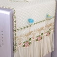 thumbnail image 4 of Nvzi-c 1 new product cotton linen fabric refrigerator cover cloth, home appliance refrigerator cover cloth with storage bag dust cover 120 * 55cm style 7-red, 4 of 4