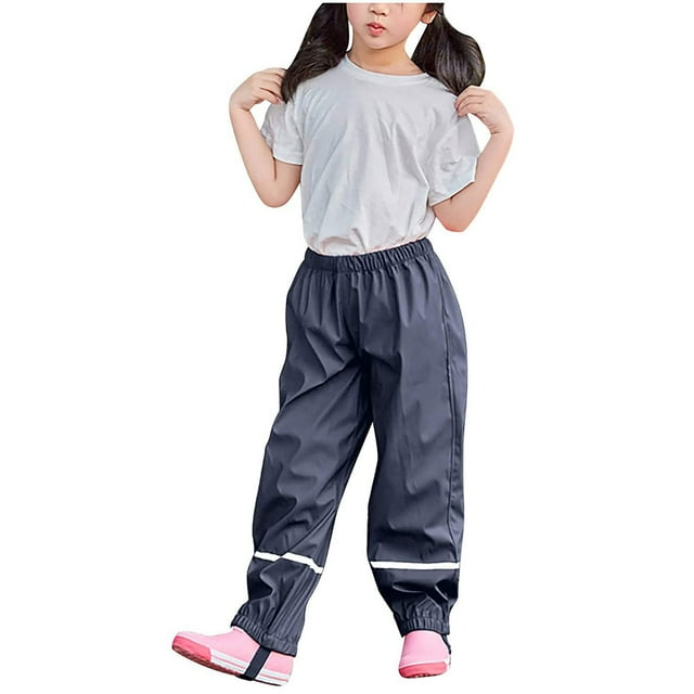 Childrens Thin Waterproof Windproof and Breathable Outdoor Rain Pants