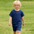 thumbnail image 5 of XQYLOS Kids Boys 2 Piece Summer Outfits Soft Comfy Short Sleeve T-shirt Tops Shorts Set Casual Loose Vacation Beach Clothes Set Boys Vacation Outfits, 5 of 8