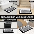 thumbnail image 6 of DISEN Bathroom Rugs 24x16, Extra Soft and Absorbent Microfiber Bath Mat, Non-Slip, Machine Washable, Quick Dry Shaggy Bath Carpet, Suitable for Bathroom Floor, Tub, Shower (Black and White), 6 of 6