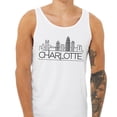 thumbnail image 2 of Skyline Charlotte North Carolina Tank Top Unisex Large White, 2 of 5