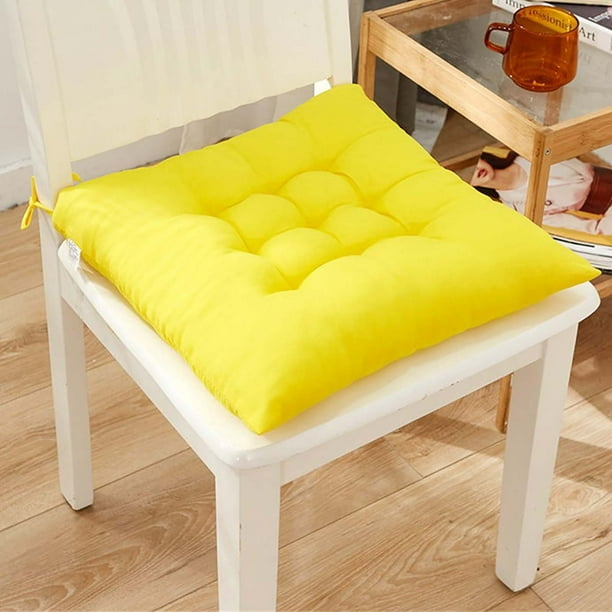 Apmemiss Clearance Square Chair Pad 15.7" Non-Slip Chair Cushions Flocked Chair Seat Cushion with Ties for Dining Room, Kitchen and Office Outdoor Indoor