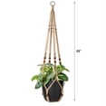 thumbnail image 6 of Holzlrgus Macrame Plant Hanger Indoor Jute Hanging Planter Basket with Wood Beads Decorative Flower Pot Holder No Tassels for Indoor Outdoor Boho Home Decor 35 Inch, Brown,Set of 2(NOT Included), 6 of 6
