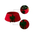 thumbnail image 3 of YFTDEF Christmas Tree Collar, 23.6 Inch Velvet Red Bow Decoration for Holiday Home Decor, 3D Apron Cover for Christmas Tree Bottom, Space Saving, Reusable Holiday Decoration, 3 of 6
