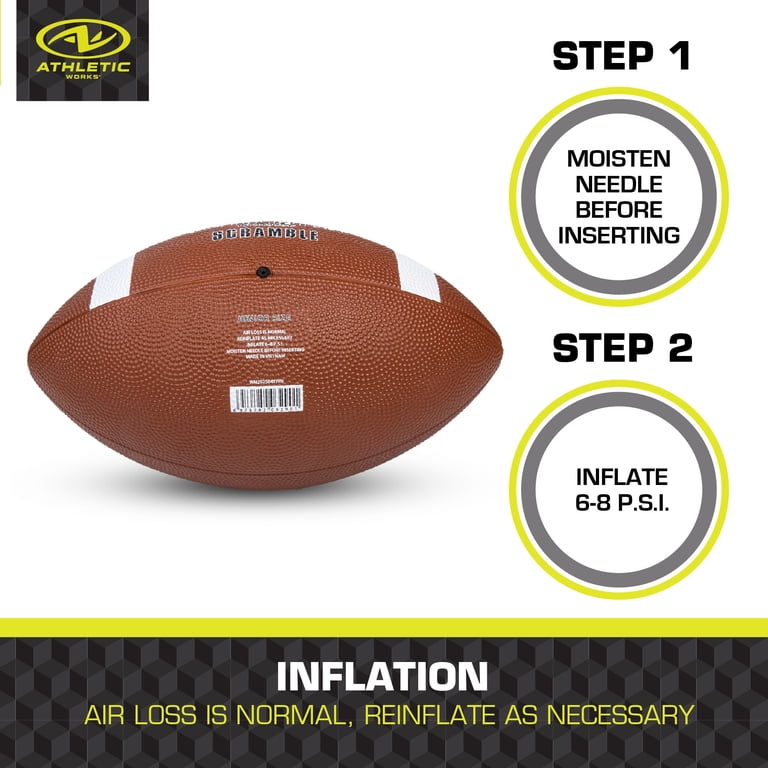 4 pack) Athletic Works Scramble Series Football - Junior for