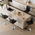 thumbnail image 6 of StnTalk 4-Piece Swivel Adjustable Bar Stools Set, PU Leather Counter Height Bar Chairs with 360° Rotation, Height Adjustable 24.8''–33.4'', Metal Base for Kitchen Island & Home Bar, 6 of 7