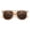 Peach - Brown, variant on Iconic Oversize Retro Horn Rim Hipster Fashion Plastic Sunglasses Peach - Brown