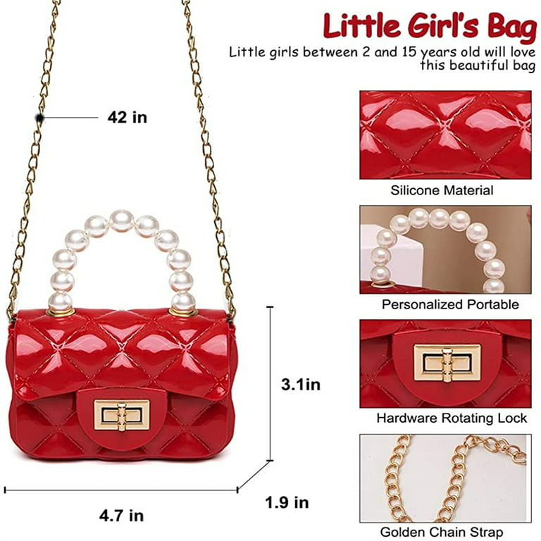 Laidan Girls Shoulder Bag Little Girls Handbag Mini Flap Bag Purse Small Wallet Bag Crossbody Bag for Girls Kids Toddler-Red, Girl's, Size: 12*5*8cm