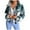 Green, variant on Jackets Womens Trendy Casual Plaid Wool Coat Long Sleeve Button Down Cropped Fall Winter Coats for Women,Navy,S