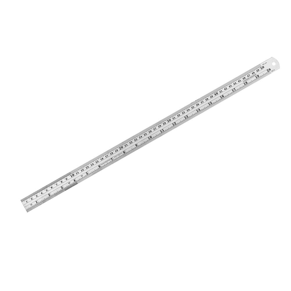 Uxcell Straight Ruler 20Inch Metric Stainless Steel Measuring Rulers