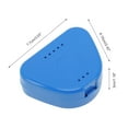 thumbnail image 4 of Unique Bargains 1 Pce Boîte de Rangement pour Appareils Dentaires Triangle Bleu Foncé, 4 of 5
