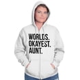 thumbnail image 5 of Worlds Okayest Aunt Niece Nephew Cute Zip Hoodie Sweatshirt Women Brisco Brands X, 5 of 5