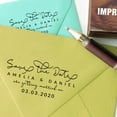 thumbnail image 3 of Printtoo Personalized Wood Mounted Getting Married Custom Stamper Save The Date Rubber Stamp-2.6 x 1.1 Inches, 3 of 4