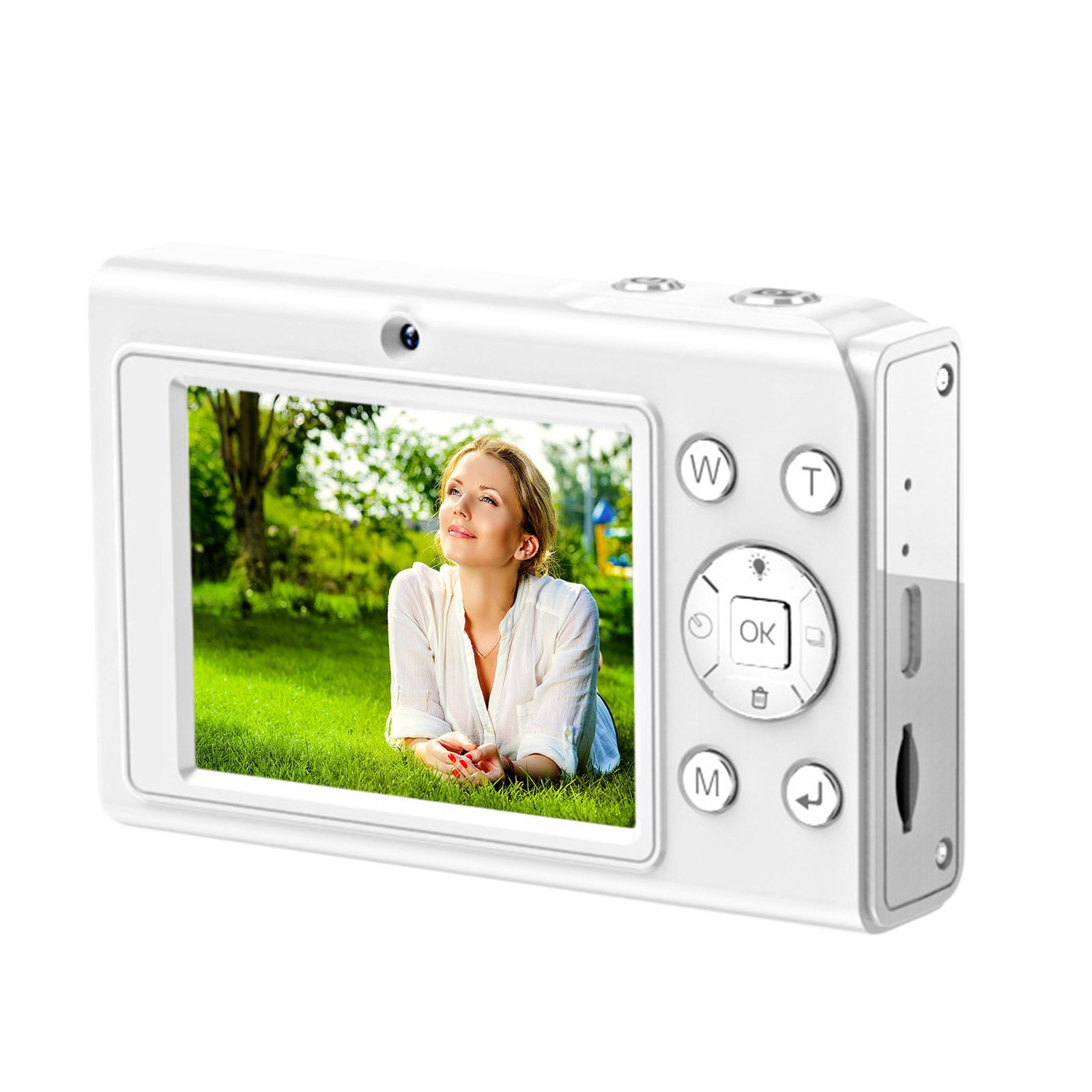 4K Vlogging Camera 48MP Digital Camera with 16X Zoom Night Vision OTG Portable Travel Camera 800mAh Battery Electronic Stabilization for YouTube TikTok Content Creators