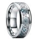 thumbnail image 1 of Anillo de acero inoxidable negro de Color plateado para hombre a la moda, anillo multifacético con ranura para hombre y mujer, anillo de compromiso, regalos de aniversario Dengxun unisex, 1 of 2