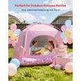 thumbnail image 3 of Cama inflable para niños pequeños QPAU Princess con tienda de campaña y bomba eléctrica, 3 of 7