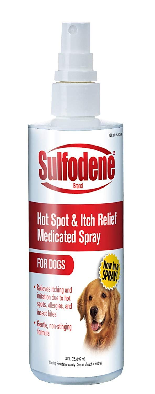 Sulfodene Medicated Hot Spot And Itch Relief Spray For Dogs 8 Oz