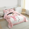 thumbnail image 3 of Homewish Kids Children Teens Cartoon Snowman Snowflake Full Size Comforter Sets 3-Piece,Merry Christmas Bedding Comforter Set,Happy Xmas Lightweight Bedding Sets,Ultra Soft Home Decor,Reversible, 3 of 8