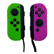 JenDore Lime Green & Fucshia Silicone Nintendo Switch Joy-con Protective Shell Covers