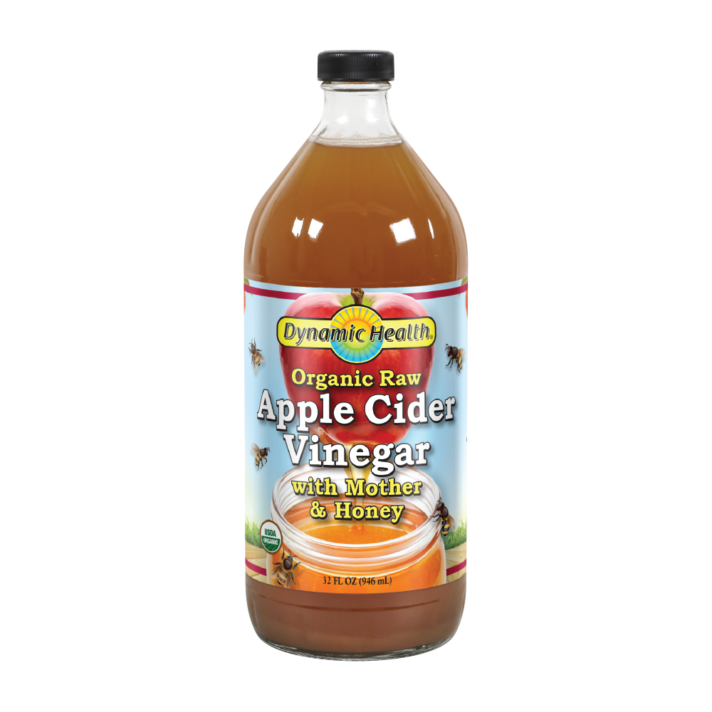 Dynamic Health Organic Raw Apple Cider Vinegar with Mother & Honey