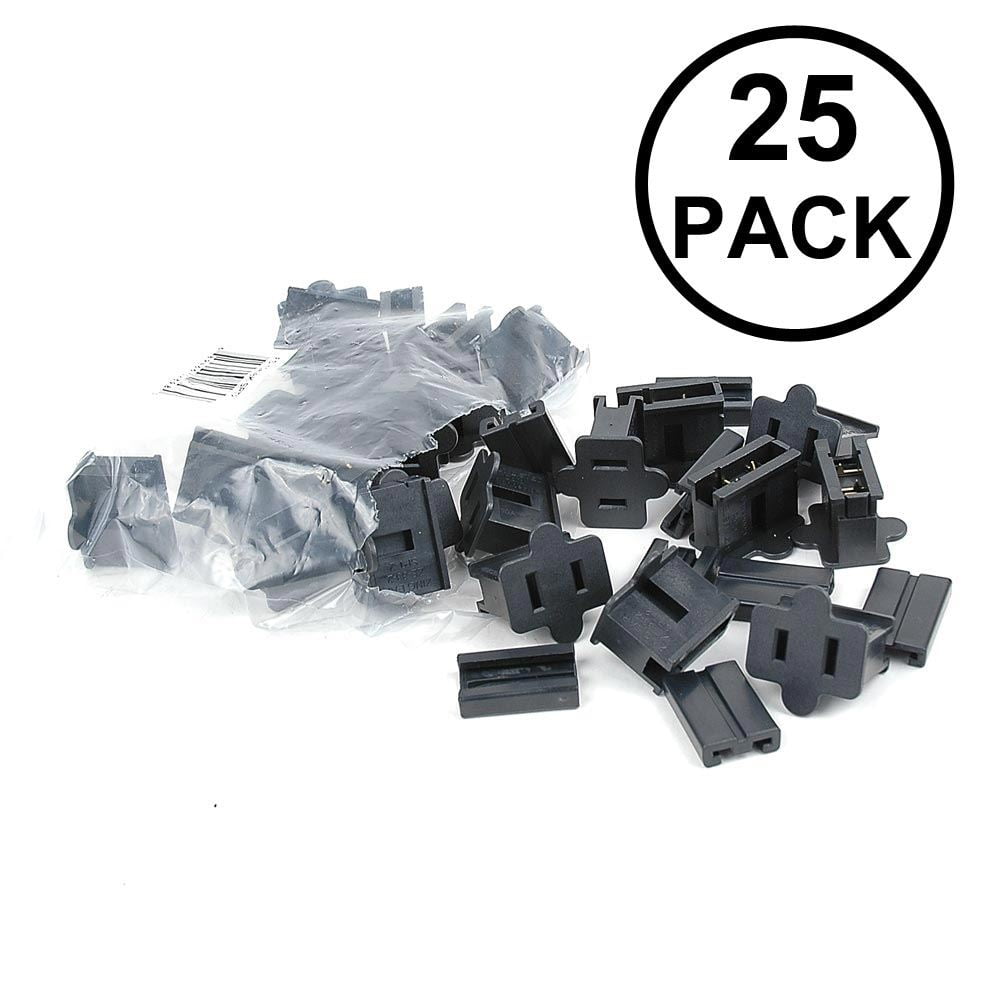 Novelty Lights SPT1 Male and Female Plug, Snap On Vampire Plugs, Black