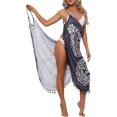 thumbnail image 1 of Paréos pour Femmes, Paréo Dos Nu Sexy avec Bretelles Spaghetti Réglables, Style Bohème Papillon Robe de Plage, Paréo Long pour Femmes Été, Robe Paréo, 1 of 1
