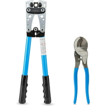 NEIKO 02039A Lug Crimping Plier and Cable Cutter Set, Battery Cable Crimping Tool, 8-0 AWG, 6mm - 50mm, Electrician Wire Crimper Tool