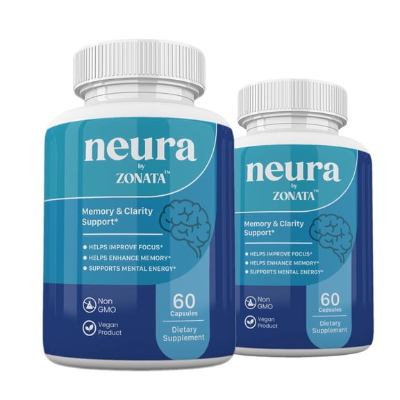 (2 Pack) Zonata Neura Memory Support Supplement*, Neura Pills Advanced Formula - 120 Count