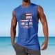 thumbnail image 2 of Tanque Deportivo de Cuello Redondo de la Impresión de la Moda Casual de los Hombres, Blusa de Poliéster sin Mangas para el Uso Diario Casual Al Aire Libre, 2 of 5