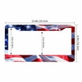 thumbnail image 3 of Sloboki American Flag License Plate Frame Universal Aluminum Metal Car Tag Holders Cars Decor, 3 of 5