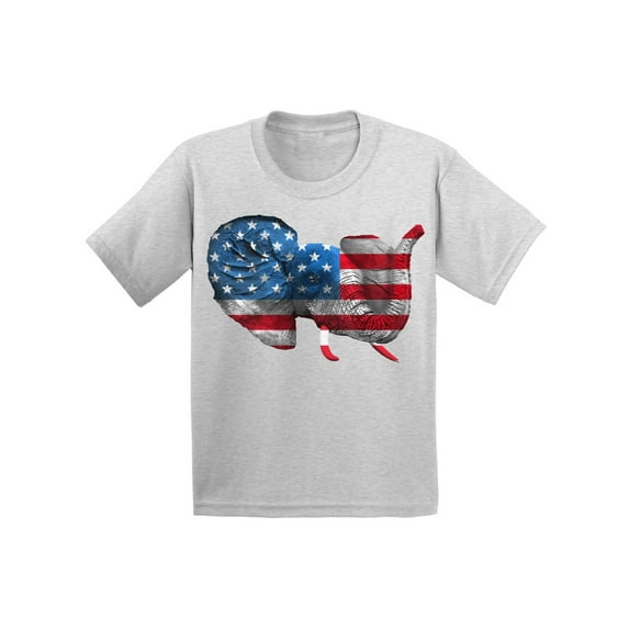 Awkward Styles American Flag Elephant Youth Shirt Love USA Patriotic Elephant Kids T shirt 4th of July Party USA Flag Elephant Tshirt for Boys Patriotic Gifts USA Flag Elephant Tshirt for Girls