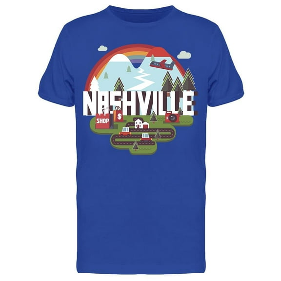 Nashville Destination Icon T-Shirt Men -Image by Shutterstock, Male Medium