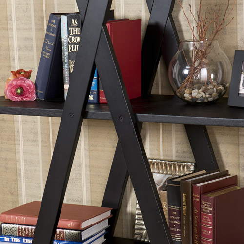 Equis 4-Tier Open Shelf, Black