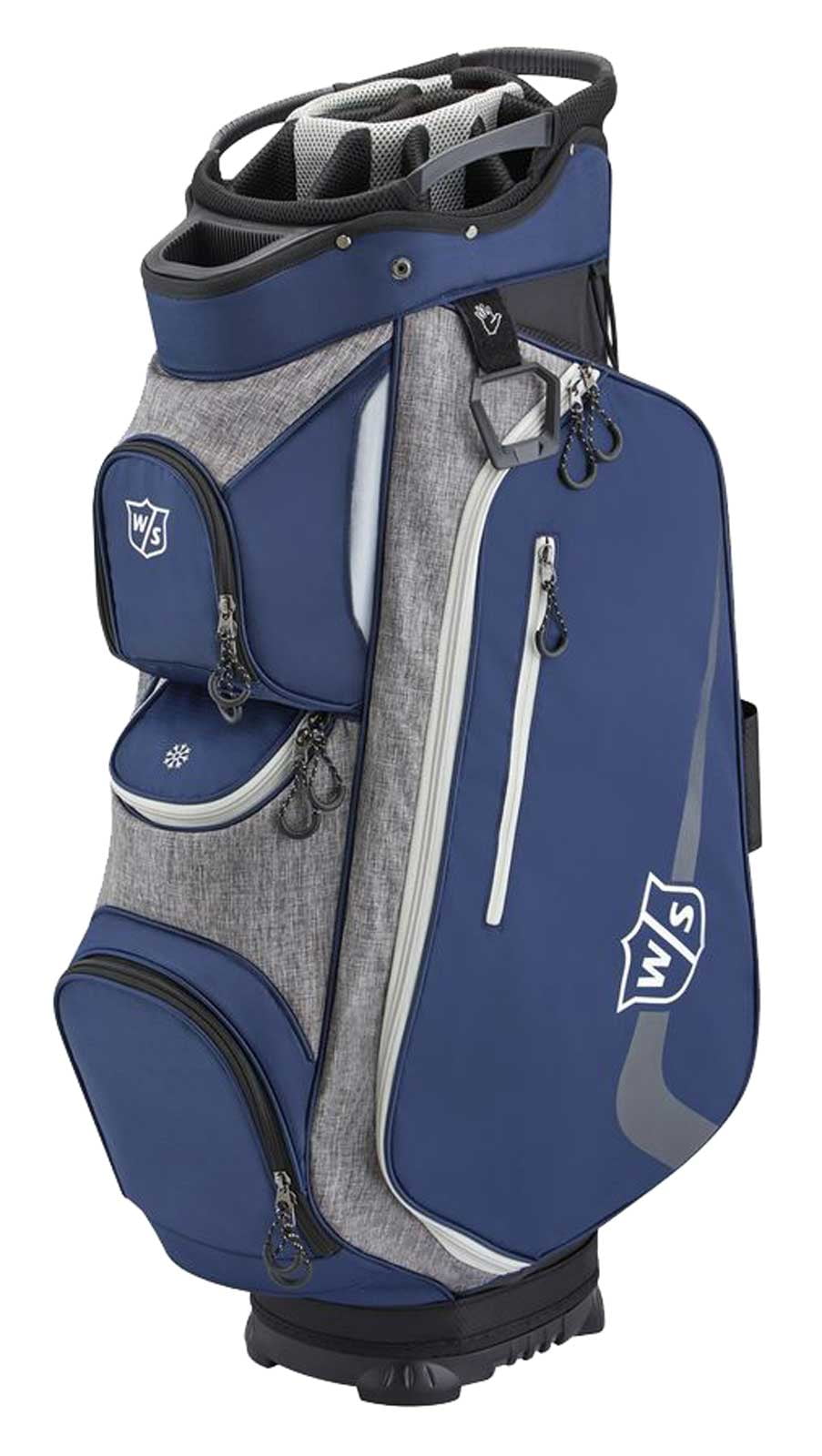lighed Susteen Atlas Wilson Staff Xtra Full-Size Golf Cart Bag, 14-Way Top & 7 Pockets - Black &  Gray - Walmart.com