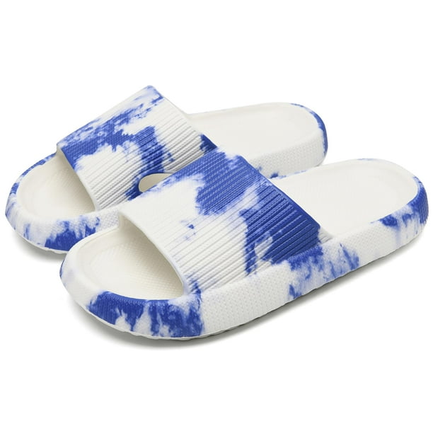 Zapatilla Rosyclo Cloud de EVA, suela gruesa, antideslizante, azul y blanca