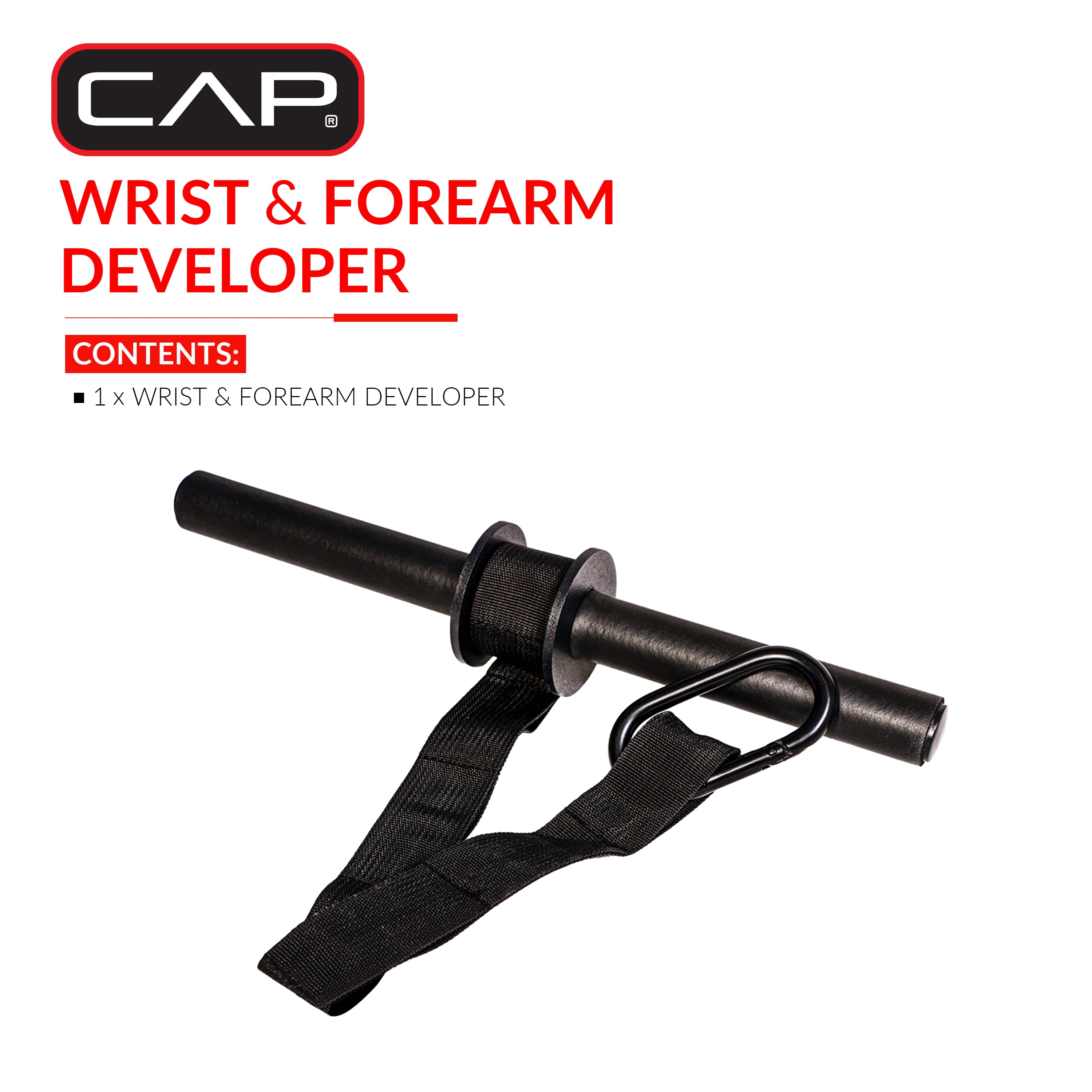 CAP Wrist and Forearm Developer with Nylon Strap and Clip