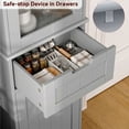thumbnail image 3 of Homfa Narrow Kitchen Pantry Storage Cabinet, 67" Slim Pantry Cabinet with Drawer and Door, Space-Saving Freestanding Storage Cabinet for Small Place, Gray, 3 of 7