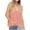 Pink, variant on Timegard Summer Tank Top for Women Deep V Neck Ruffle Ruched Tunic Top Dressy Causal Loose Beach Travel