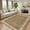 Brown, variant on JoanKaren 10'x13' Modern Area Rugs,Indoor Scalloped Washable Abstract Rugs,Non-Slip Soft Carpet Accent for Living Room Bedroom Dining Room Office,White