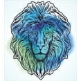thumbnail image 3 of Ambesonne Lion Duvet Cover Set, Portrait King of Forest, 2-Calking, Pale Blue Turquoise, 3 of 7