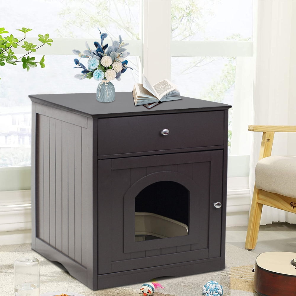 Cat Litter Box Enclosure, BTMWAY Multifunction Pet Cat House for