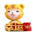 thumbnail image 1 of Figura de tigre pequeña, figura animal, modelo, escultura, artesanía de resina, estatua asintiendo Suerte, 1 of 7